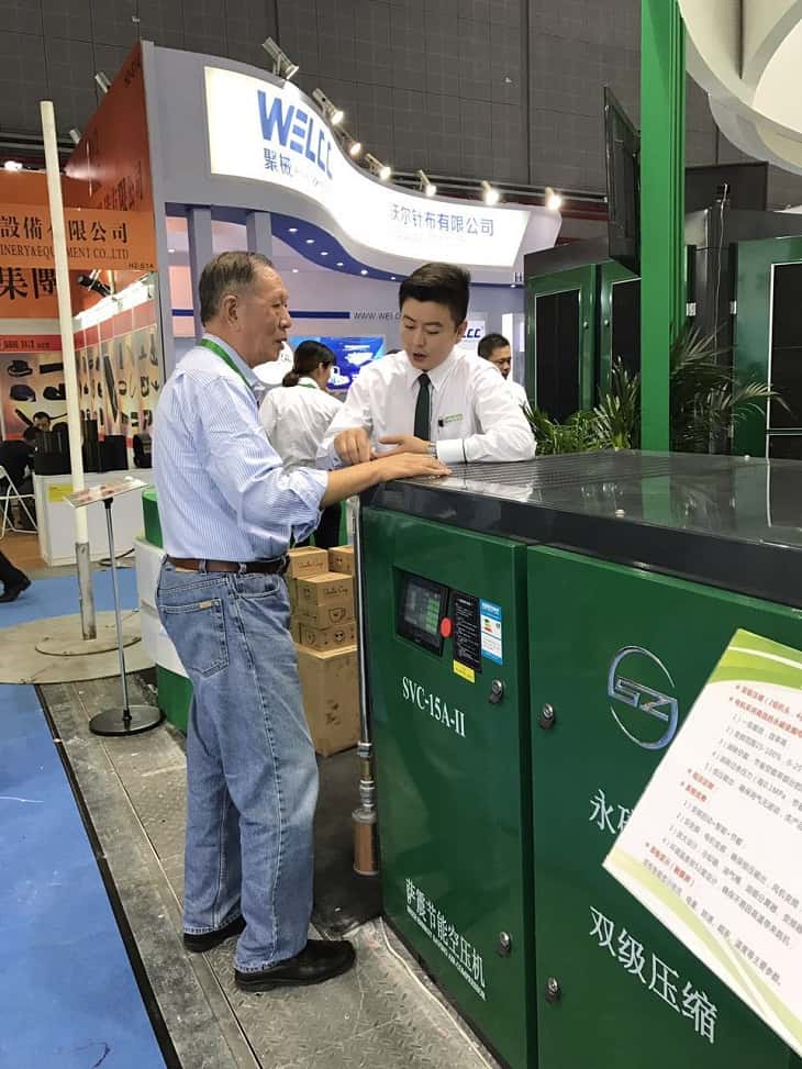 薩震15kw雙級壓縮螺桿空壓機